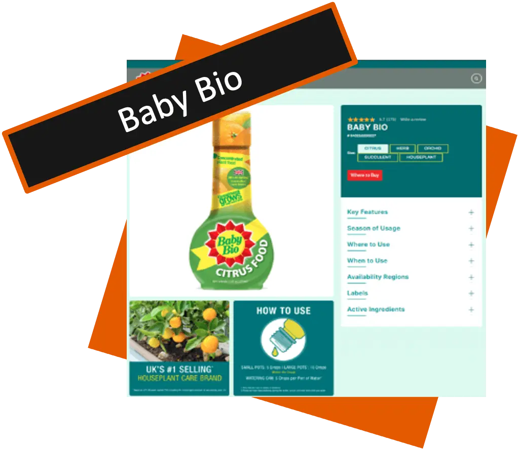 Baby Bio Product Showcase UI